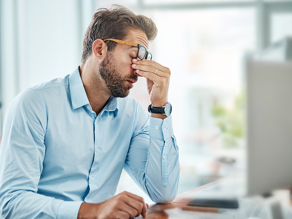 Totale Erschöpfung im Job