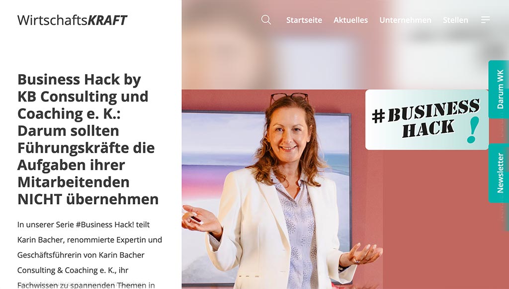 Presseveröffentlichung in WirtschftsKRAFT