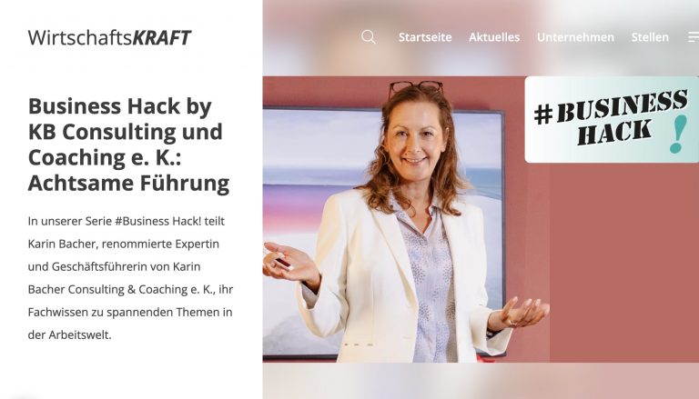 Presse Business Hack zum Thema Achtsame Führung